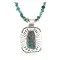 .925 Sterling Silver and Nickel Certified Authentic Handmade Navajo Turquoise Coral Native American Necklace 12812-3-25289