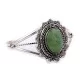 .925 Sterling Silver Handmade Navajo Turquoise Cuff Bracelet 24544