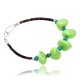 .925 Sterling Silver Certified Authentic Navajo Native American Natural Turquoise Gaspeite Link Bracelet 370991361925