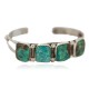 .925 Sterling Silver Certified Authentic Handmade Navajo Natural Turquoise Native American Bracelet 92003