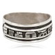 .925 Sterling Silver Certified Authentic Hopi Story Teller Native American Ring Size 10 18310-1