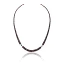 .925 Sterling Silver Certified Authentic Navajo Native American Natural Turquoise Graduated Heishi Necklace 25496