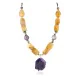 .925 Sterling Silver Certified Authentic Navajo Natural Turquoise Agate Charoite Amethyst Native American Necklace 25342-2 .925 Sterling Silver Certified Authentic Navajo Natural Turquoise Agate Charoite Amethyst Native American Necklace 25342-2