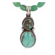 .925 Sterling Silver Certified Authentic Navajo Natural Turquoise and Jade Native American Necklace 740104-83-15814 .925 Sterling Silver Certified Authentic Navajo Natural Turquoise and Jade Native American Necklace 740104-83-15814