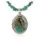 .925 Sterling Silver Certified Authentic Navajo Natural Turquoise Coral Native American Necklace 18281-1-1601-10
