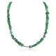 .925 Sterling Silver Certified Authentic Navajo Natural Turquoise Jade Native American Necklace 15113-100