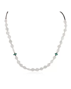 .925 Sterling Silver Certified Authentic Navajo Natural Turquoise Quartz Chain Native American Necklace 15948-1