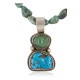 .925 Sterling Silver Navajo Turquoise Coral Necklace NB151210215816