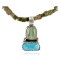 .925 Sterling Silver Certified Authentic Navajo Turquoise Jasper Native American Necklace 14389-50-790101