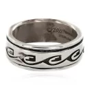 925 Sterling Silver Handmade Certified Authentic Hopi Native American Spinning Ring  16565
