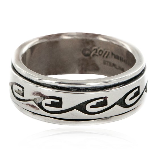 925 Sterling Silver Handmade Certified Authentic Hopi Native American Spinning Ring  16565 All Products NB151105235138 16565 (by LomaSiiva)