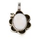 .925 Sterling Silver Handmade Certified Authentic Natural Mother of Pearl Navajo Native American Pendant 16088-10
