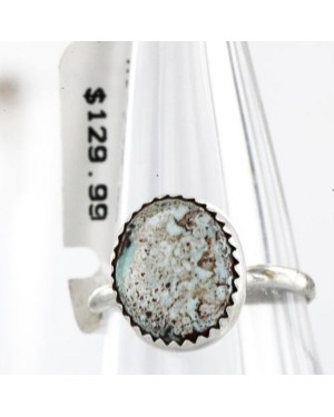 .925 Sterling Silver Handmade Certified Authentic Navajo BATLE MOUNTAIN Turquoise Native American Ring  390761166055
