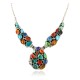 .925 Sterling Silver Handmade Certified Authentic Navajo Multicolor Coral, Lapis, Turquoise Native American Necklace 25100 All Products 371180714526 25100 (by LomaSiiva)