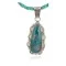 .925 Sterling Silver Handmade Certified Authentic Navajo Natural Carico Turquoise Native American Necklace 24410-2-15786