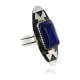 .925 Sterling Silver Handmade Certified Authentic Navajo Natural LAPIS Native American Ring  371068622470