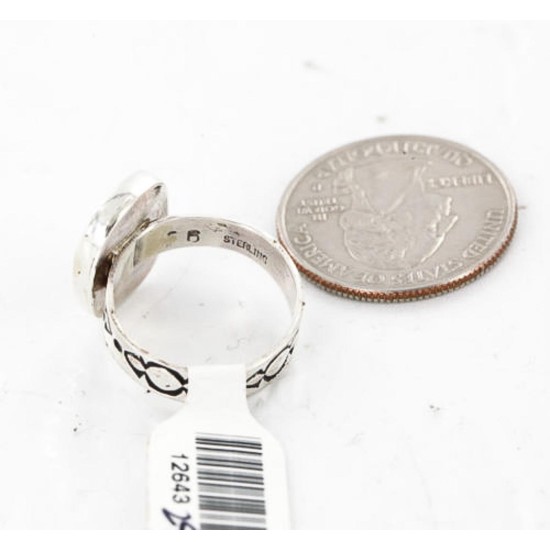 .925 Sterling Silver Handmade Certified Authentic Navajo Natural Spiny Oyster Native American Ring 371058264817 .925 Sterling Silver Handmade Certified Authentic Navajo Natural Spiny Oyster Native American Ring 371058264817