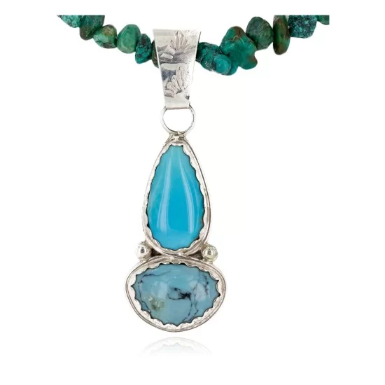 .925 Sterling Silver Handmade Certified Authentic Navajo Natural Turquoise Coral Native American Necklace 24411-3-16075-2 .925 Sterling Silver Handmade Certified Authentic Navajo Natural Turquoise Coral Native American Necklace 24411-3-16075-2