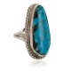 .925 Sterling Silver Handmade Certified Authentic Navajo Natural Turquoise Native American Ring  16938