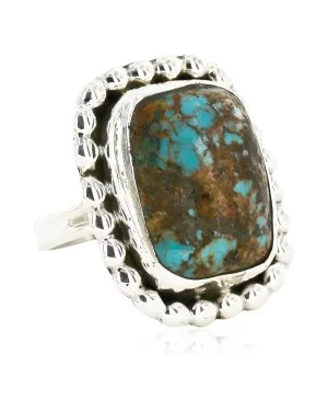 925 Sterling Silver Handmade Certified Authentic Navajo Natural Turquoise Native American Ring 17000-10 925 Sterling Silver Handmade Certified Authentic Navajo Natural Turquoise Native American Ring 17000-10