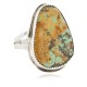 .925 Sterling Silver Handmade Certified Authentic Navajo Natural Turquoise Native American Ring  17007-2
