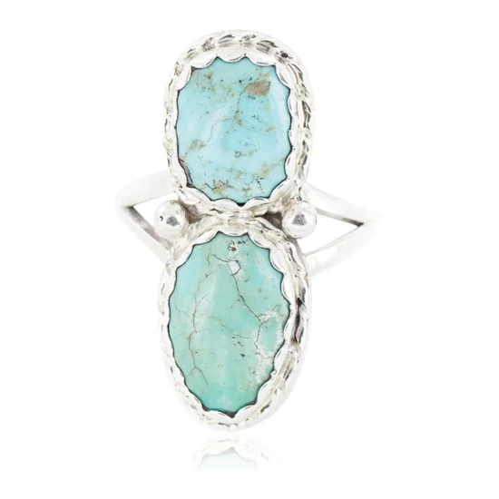 .925 Sterling Silver Handmade Certified Authentic Navajo Natural Turquoise Native American Ring 18187-11 .925 Sterling Silver Handmade Certified Authentic Navajo Natural Turquoise Native American Ring 18187-11