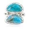 .925 Sterling Silver Handmade Certified Authentic Navajo Natural Turquoise Native American Ring 18187-7