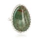.925 Sterling Silver Handmade Certified Authentic Navajo Natural Turquoise Native American Ring 18188-3