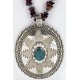 .925 Sterling Silver Handmade Certified Authentic Navajo Signed By NNB Turquoise Native American Necklace 390829391592