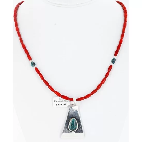 .925 Sterling Silver Handmade Certified Authentic Navajo SPIDER WEB Turquoise and CORAL Native American Necklace 371058533600 .925 Sterling Silver Handmade Certified Authentic Navajo SPIDER WEB Turquoise and CORAL Native American Necklace 371058533600