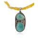 .925 Sterling Silver Handmade Certified Authentic Navajo Turquoise Agate Native American Necklace 14764-2-10225
