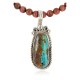 .925 Sterling Silver Handmade Certified Authentic Navajo Turquoise Goldstone Native American Necklace 24396-1-16083-6 All Products NB151120002718 24396-1-16083-6 (by LomaSiiva)