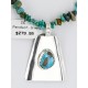 .925 Sterling Silver Handmade Certified Authentic Navajo Turquoise Native American Necklace 371071282196