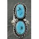 .925 Sterling Silver Handmade Certified Authentic Navajo Turquoise Native American Ring  370922333897