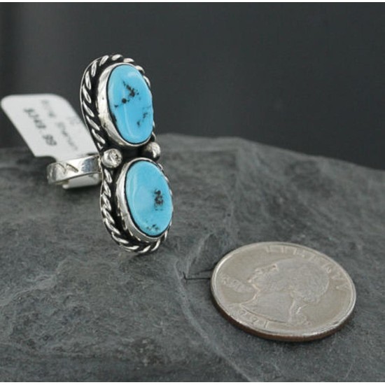 .925 Sterling Silver Handmade Certified Authentic Navajo Turquoise Native American Ring 370922333897 .925 Sterling Silver Handmade Certified Authentic Navajo Turquoise Native American Ring 370922333897