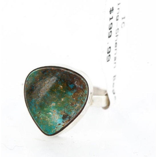 .925 Sterling Silver Handmade Certified Authentic Navajo Turquoise Native American Ring  371062016469