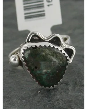 .925 Sterling Silver Handmade Certified Authentic Navajo Turquoise Native American Ring  390680636924
