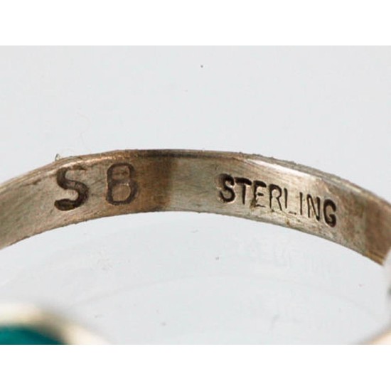 .925 Sterling Silver Handmade Certified Authentic Navajo Turquoise Native American Ring 390744975105 .925 Sterling Silver Handmade Certified Authentic Navajo Turquoise Native American Ring 390744975105