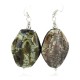 .925 Sterling Silver Hooks Certified Authentic Navajo Natural Abalone Native American Dangle Earrings 18294-19