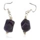 .925 Sterling Silver Hooks Certified Authentic Navajo Natural Amethyst Native American Dangle Earrings 18290-12