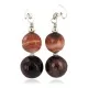 .925 Sterling Silver Hooks Certified Authentic Navajo Natural Carnelian Native American Dangle Earrings 18294-3