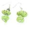 .925 Sterling Silver Hooks Certified Authentic Navajo Natural Gaspeite Native American Dangle Earrings 18255-20