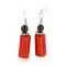 .925 Sterling Silver Hooks Certified Authentic Navajo Natural Tigers Eye Coral Native American Dangle Earrings 18294-7 .925 Sterling Silver Hooks Certified Authentic Navajo Natural Tigers Eye Coral Native American Dangle Earrings 18294-7