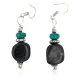 .925 Sterling Silver Hooks Certified Authentic Navajo Natural Turquoise Green Jasper Native American Dangle Earrings 18251-1 .925 Sterling Silver Hooks Certified Authentic Navajo Natural Turquoise Green Jasper Native American Dangle Earrings 18251-1