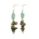 .925 Sterling Silver Hooks Certified Authentic Navajo Natural Turquoise Green Jasper Native American Dangle Earrings 18294-9 .925 Sterling Silver Hooks Certified Authentic Navajo Natural Turquoise Green Jasper Native American Dangle Earrings 18294-9