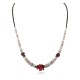 .925 Sterling Silver Navajo Certified Authentic Coral and Natural Turquoise Graduated Heishi Native American Necklace 95005