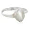 .925 Sterling Silver Navajo Certified Authentic Handmade Mother of Pearl Native American Ring Size 2 3/4 24501-2