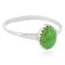 .925 Sterling Silver Navajo Certified Authentic Handmade Natural Gaspeite Native American Ring Size 5 1/2 24500-6
