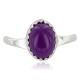 .925 Sterling Silver Navajo Certified Authentic Handmade Natural Sugilite Native American Ring Size 8 24506-1