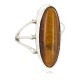 .925 Sterling Silver Navajo Certified Authentic Handmade Natural Tigers Eye Native American Ring size 5 96008-2